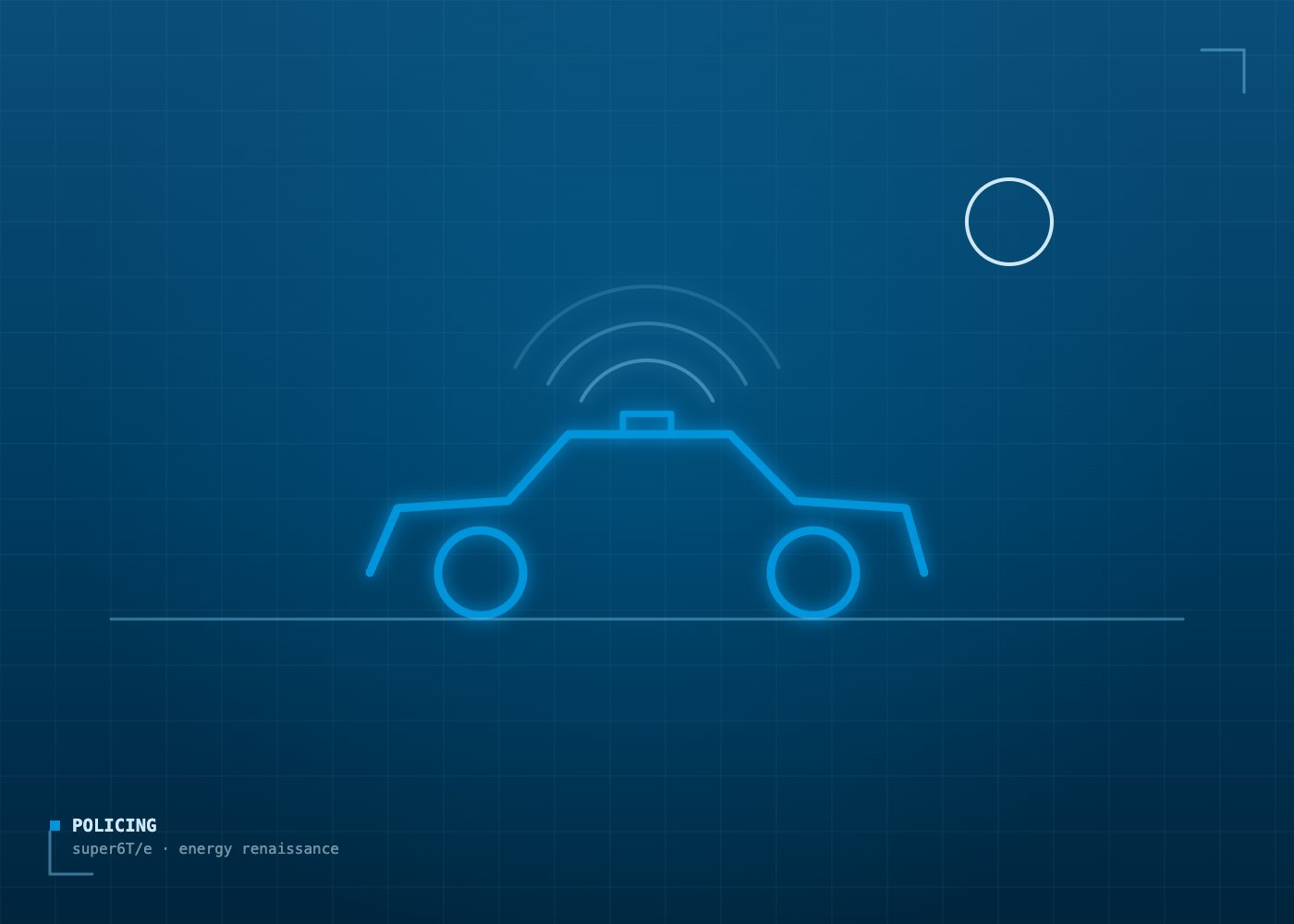 Policing auxiliary power blueprint illustration